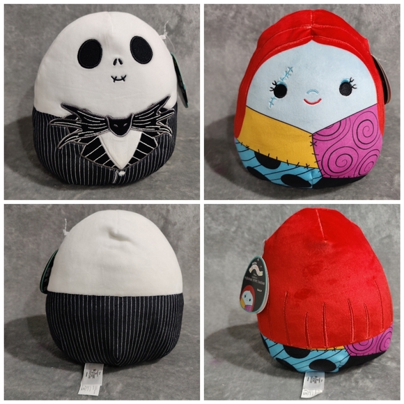 KELLYTOY/DISNEY 2021 Squishmallows TNBC Jack & Sally Plushie Bundle - Picture 2 of 7